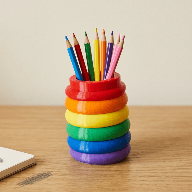 3D-printed crayon pencil pot